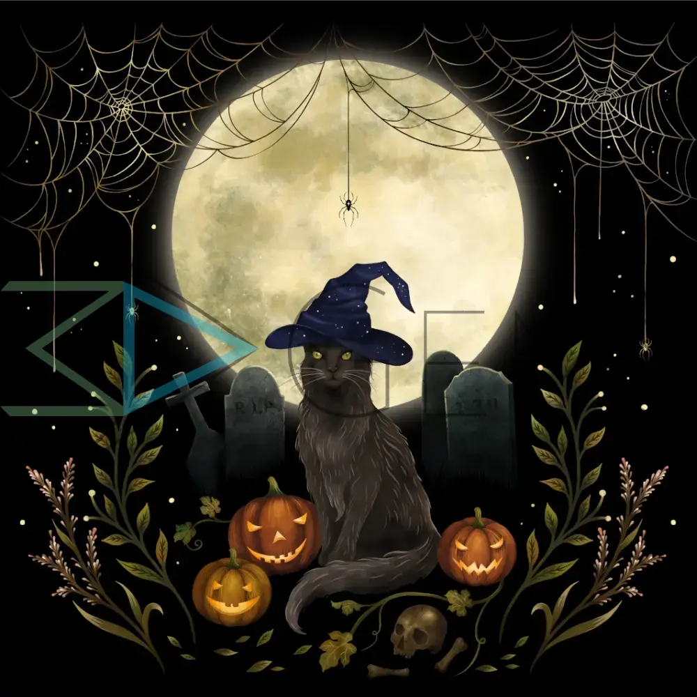 Halloween Cat - Episodic Drawing (Release Paper) - 3D Gems