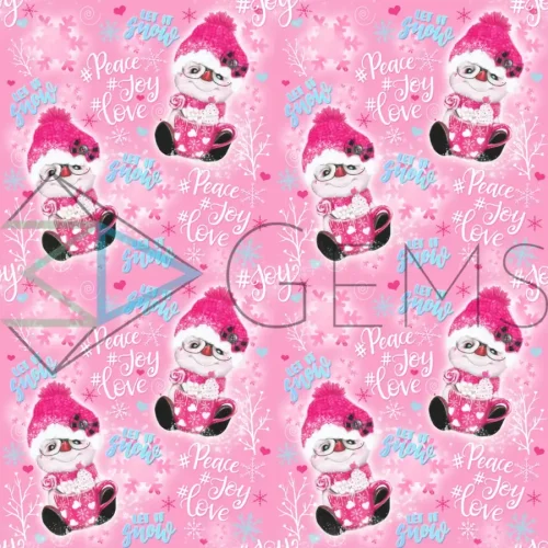 Pink Snowman Pattern - Sheena Pike (Release Paper)