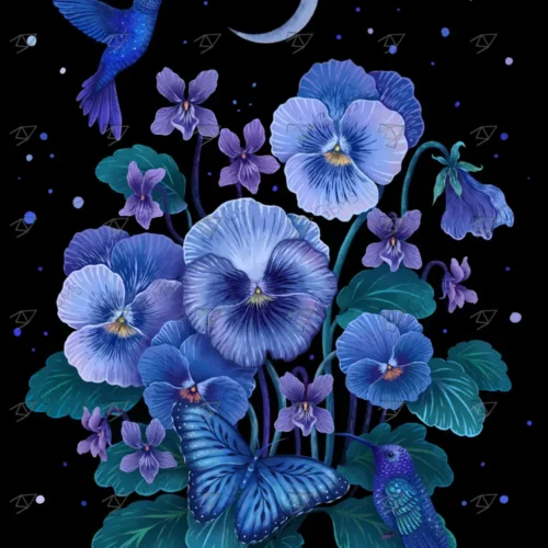 Violet February Flower - Episodic Drawing (Release Paper)