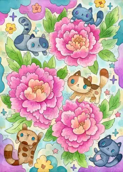 Peonies and Kitties - Jeremiah Ketner (Release Paper)